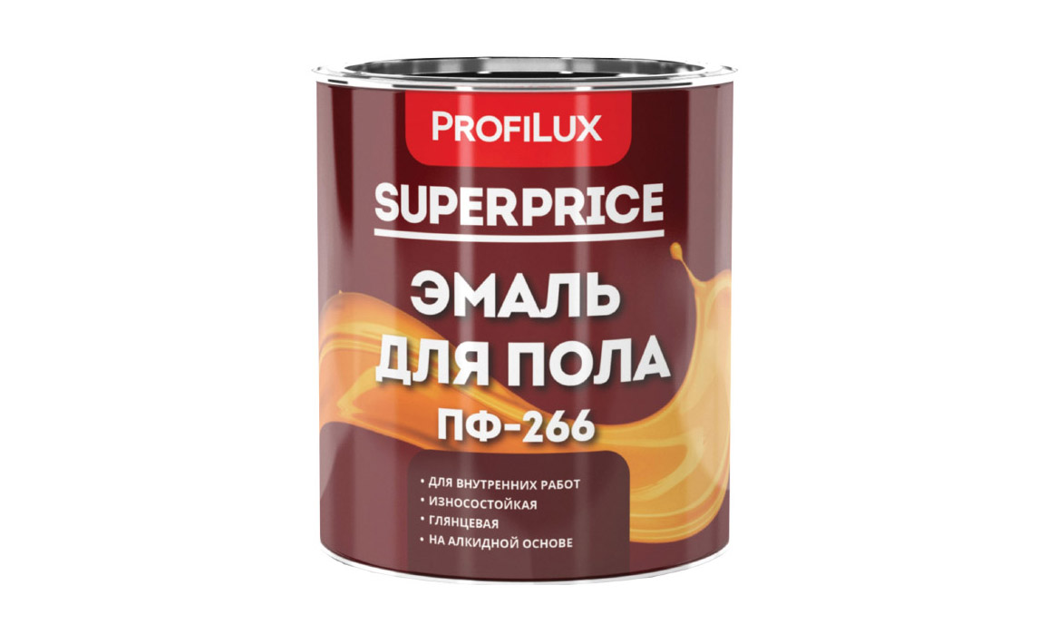 77451 Эмаль ПФ-266 Superprice Профилюкс красн.-кор. 1,9кг ​