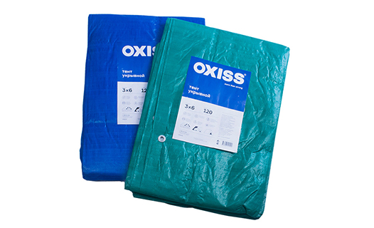 49174 Тент укрывной OXISS 5х6м синийзеленый ​  ​